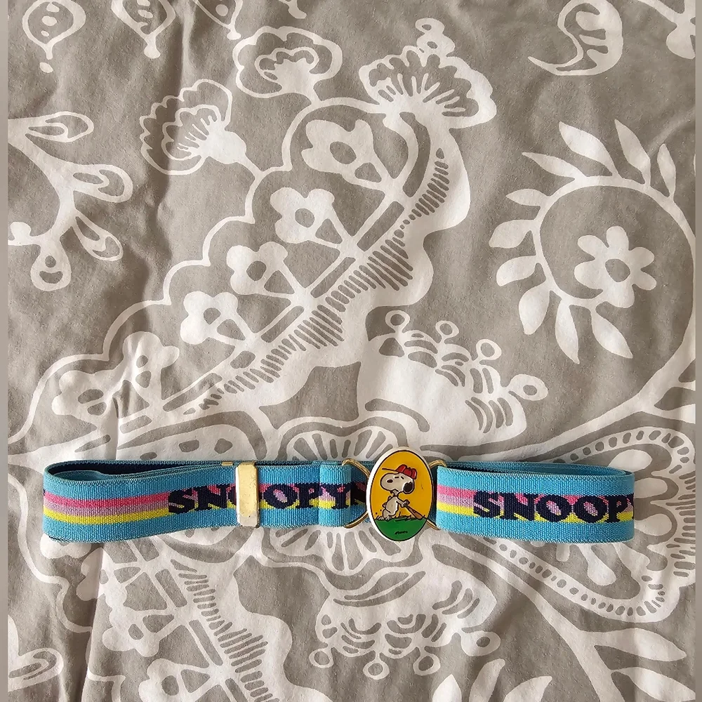 Rare Elastic Vintage Snoopy Belt